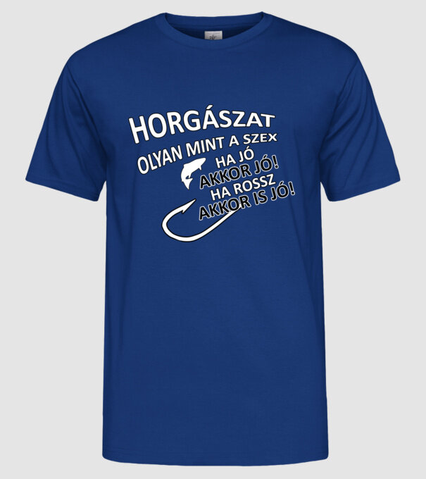  minta királykék pólón