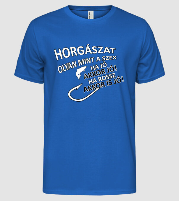  minta királykék pólón