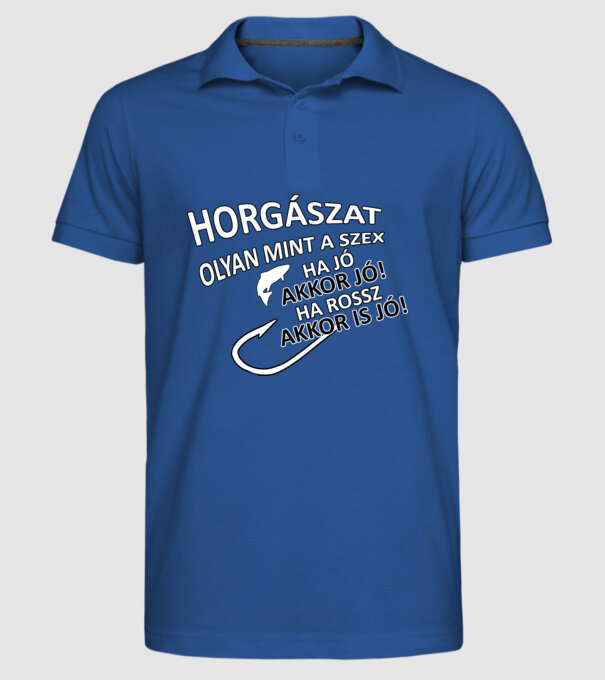  minta királykék pólón
