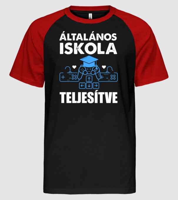  minta fekete/piros pólón