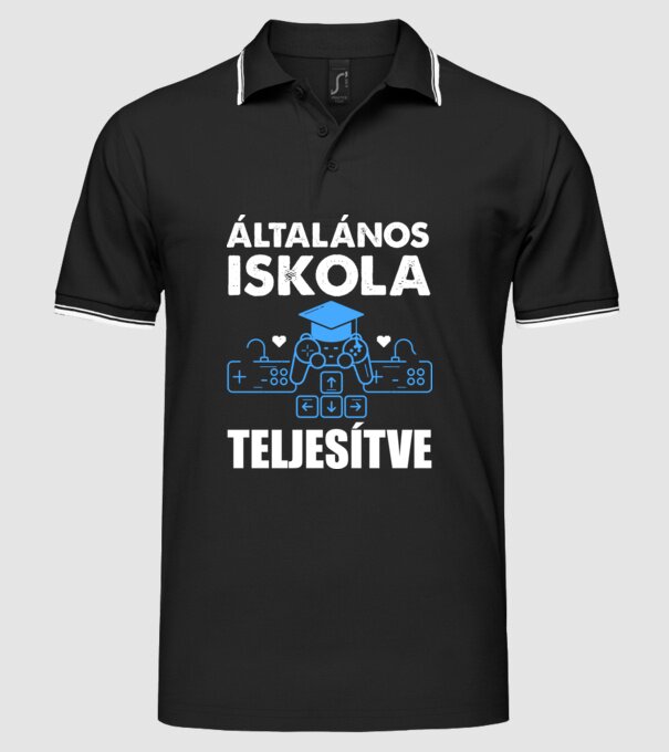  minta fekete pólón