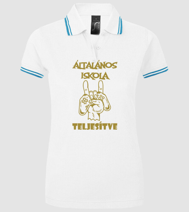  minta fehér pólón