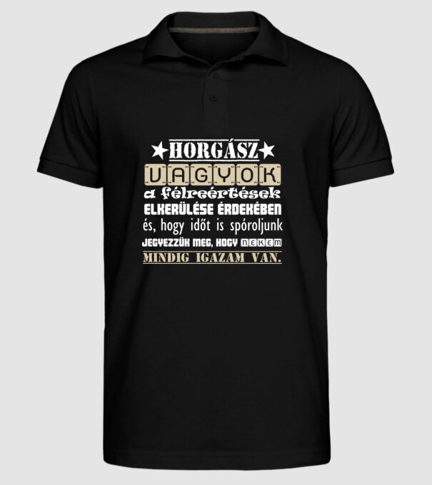  minta fekete pólón