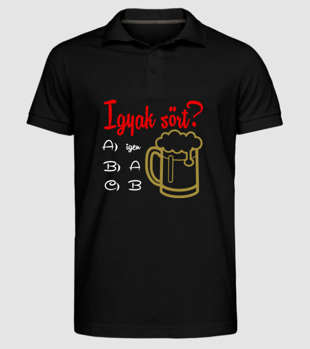  minta fekete pólón