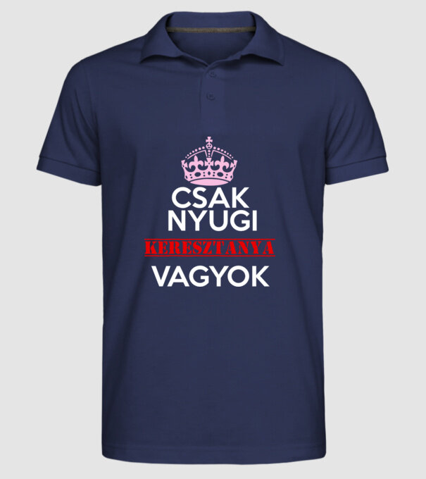  minta sötétkék pólón