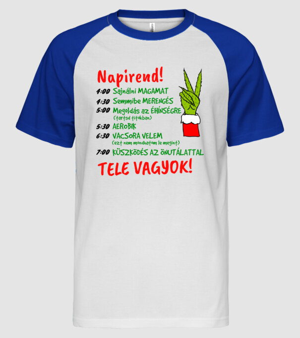  minta fehér/royal pólón