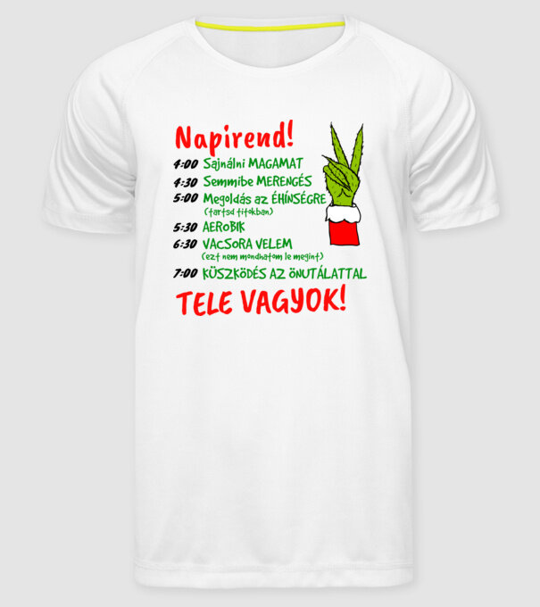  minta fehér pólón