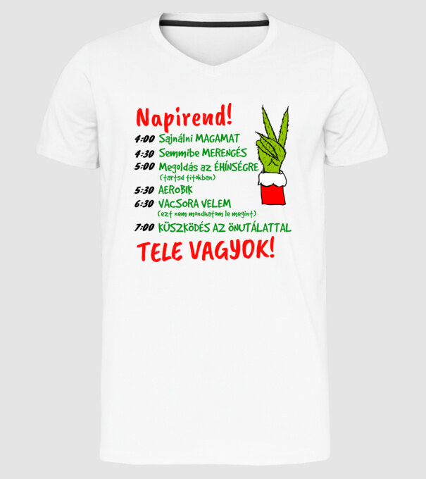  minta fehér pólón
