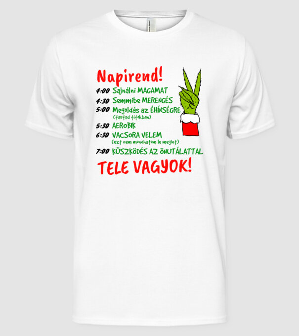  minta fehér pólón
