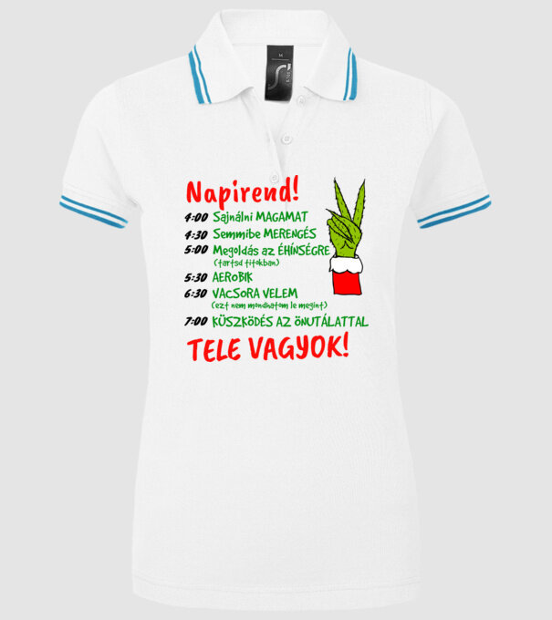  minta fehér pólón
